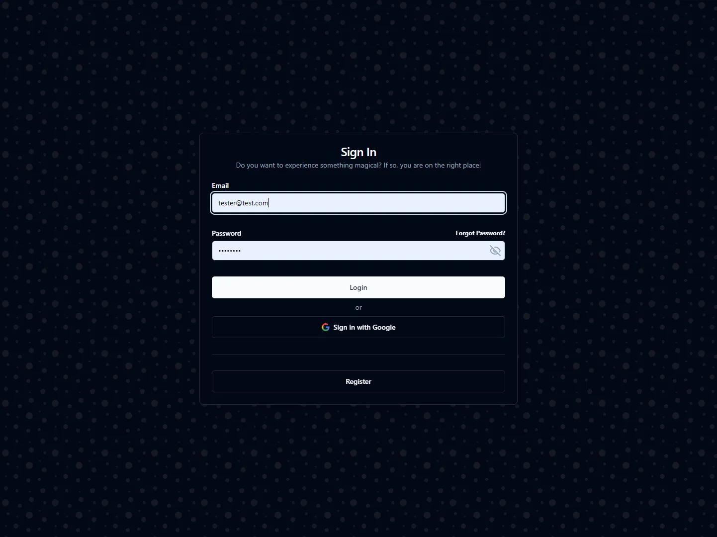 Dark - Login Page